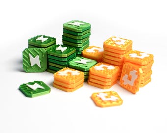 SETI Board Game Upgrade: Custom Credit & Energy Token Set (60 Tokens)