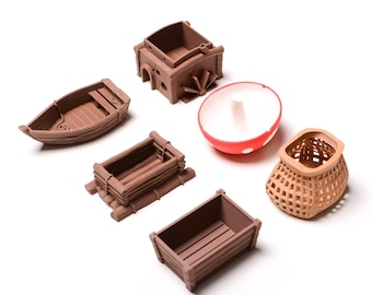 Everdell: Conjunto de soportes para recursos y fichas Fashore - 6 piezas - no oficial