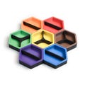 Magnetic Hexagon Board Game Token Trays – Custom Color Organizers with Dividers product logo