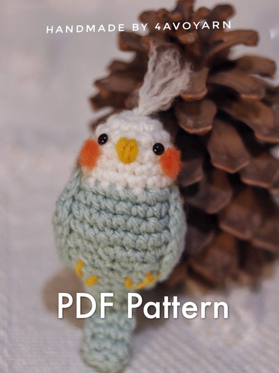 Parrot crochet pattern, digital PDF download, beginner friendly crochet pattern, easy crochet pattern, amigurumi crochet parrot