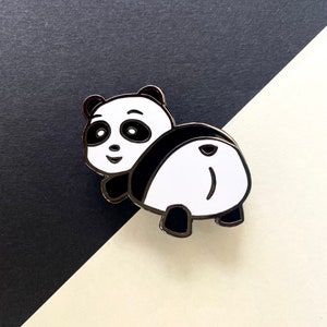 Panda Hard Enamel Pin Animal Butt Hard Enamel Pin Cute Animal Buttie Lapel Pin for Panda Lovers Gift Panda Lapel Pin High Quality Design Pin