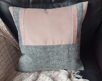 Cushion Pillow with inner pad 16x16'' (40cm) Patchwork Pattern Unique design