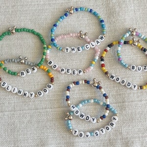 Toy Gang bracelets , handmade beaded bracelets , gift for her , gifts for kids