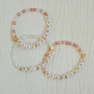 Bride Era bracelet , Bridesmaid , Maid of Honor , Handmade beaded bracelet , bride accessories , wedding details , bride gift
