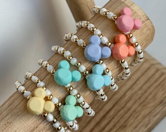 Statement Mouse Pastel Beaded Bracelet