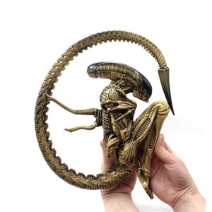Handmade Alien Xenomorph Warrior Wall Art: HR Giger Fan Art