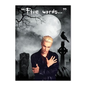 Carte d'anniversaire Spike cinq mots. [VENDEUR AU ROYAUME-UNI] Carte d'anniversaire Buffy contre les vampires, carte d'anniversaire Spike. Passez un excellent anniversaire, garce !