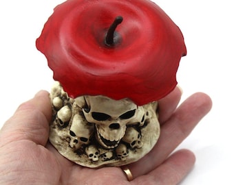 Snow White's Poison Apple: Brothers Grimm Fairy Tale, apple Core with Skulls