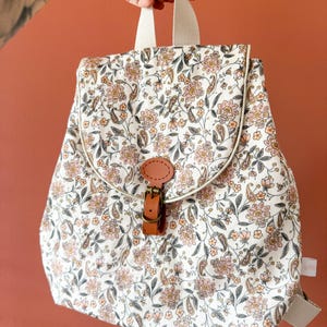 Boho Indian corduroy nursery and kindergarten customizable backpack for children