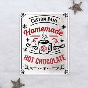 Custom Mom's Hot Chocolate Served Daily Sign ENSA1000015 Hot Chocolate Sign 