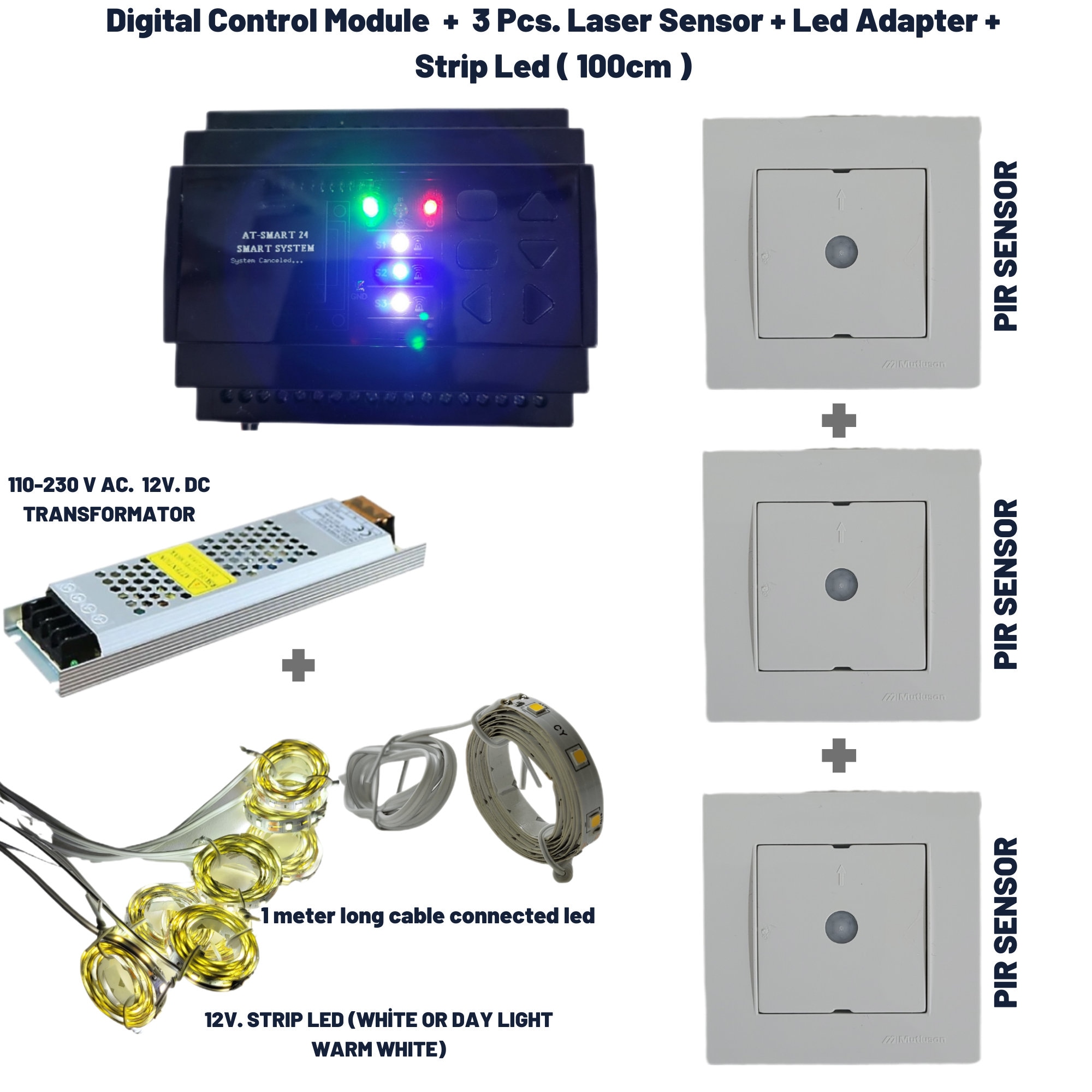 Intelligent Stair Lighting System With Scr2 Driver DIY Intelligent Stair Lighting System Full Set Smart Home - Etsy UK