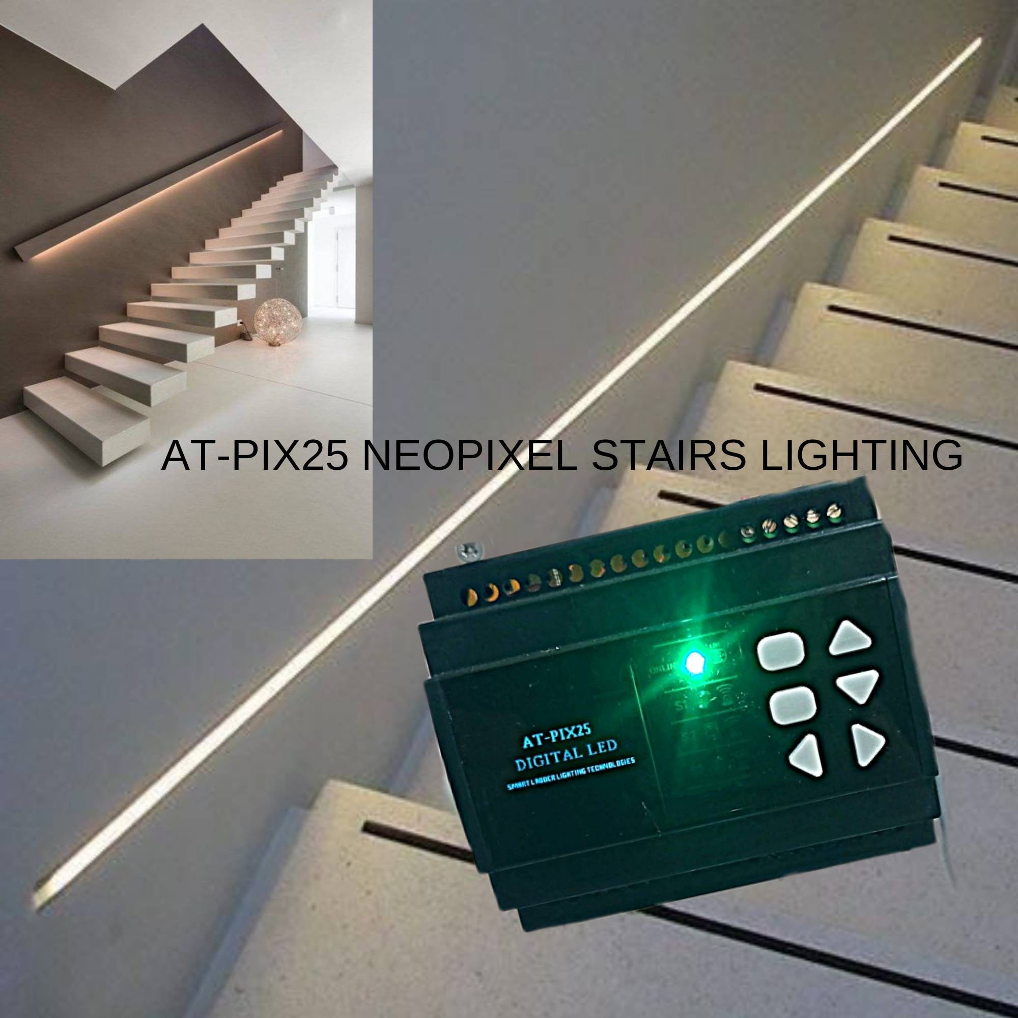 Digital Neopixel Led Stair Lighting System, Stairs Lighting, Smart Home