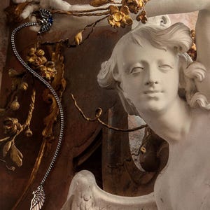 Archangel Michael Devotional Pendulum | Angel Communication Divination Tool | Devotional Angel Wing Dowsing Pendulum | Spiritual Gift