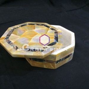 Marble Jewelry Trinket Box Handicraft Floral Inlay semi precious stones Works Decor and Gifts