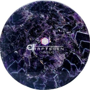 Purple Amethyst Table Top, Amethyst Stone Table, Amethyst Side Table, Round Amethyst Coffee Table