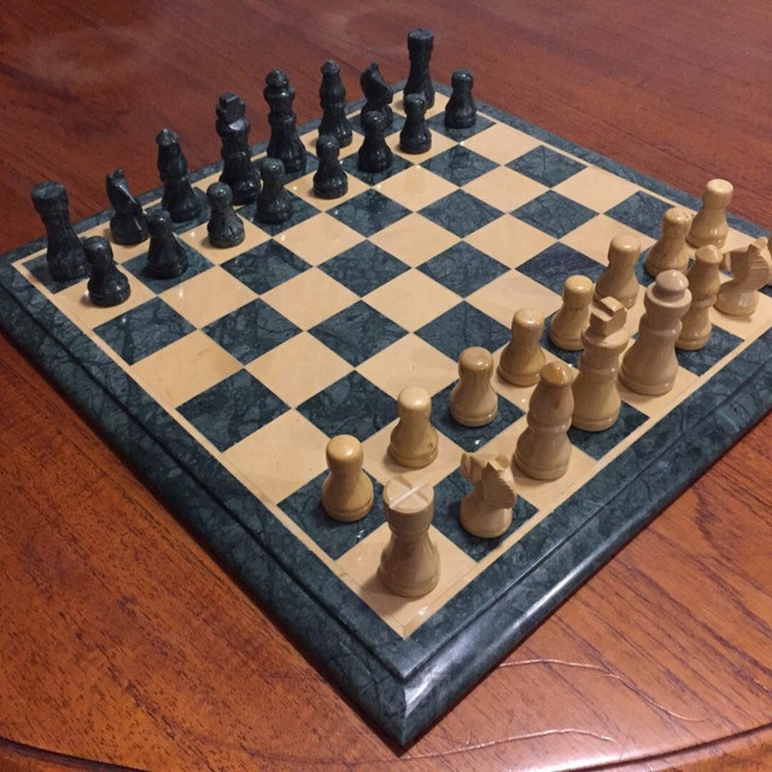 Handmade Green Marble Chess Board. ONLY Chess Board Marble Etsy