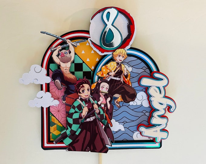 Anime Demon Slayer Cake Topper - Etsy
