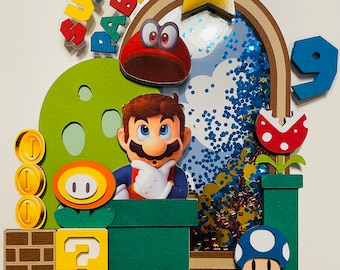 Personalized Super Mario Bros Cake Topper Shaker