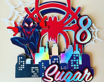 Personalized Spiderman-Miles Morales Cake Topper