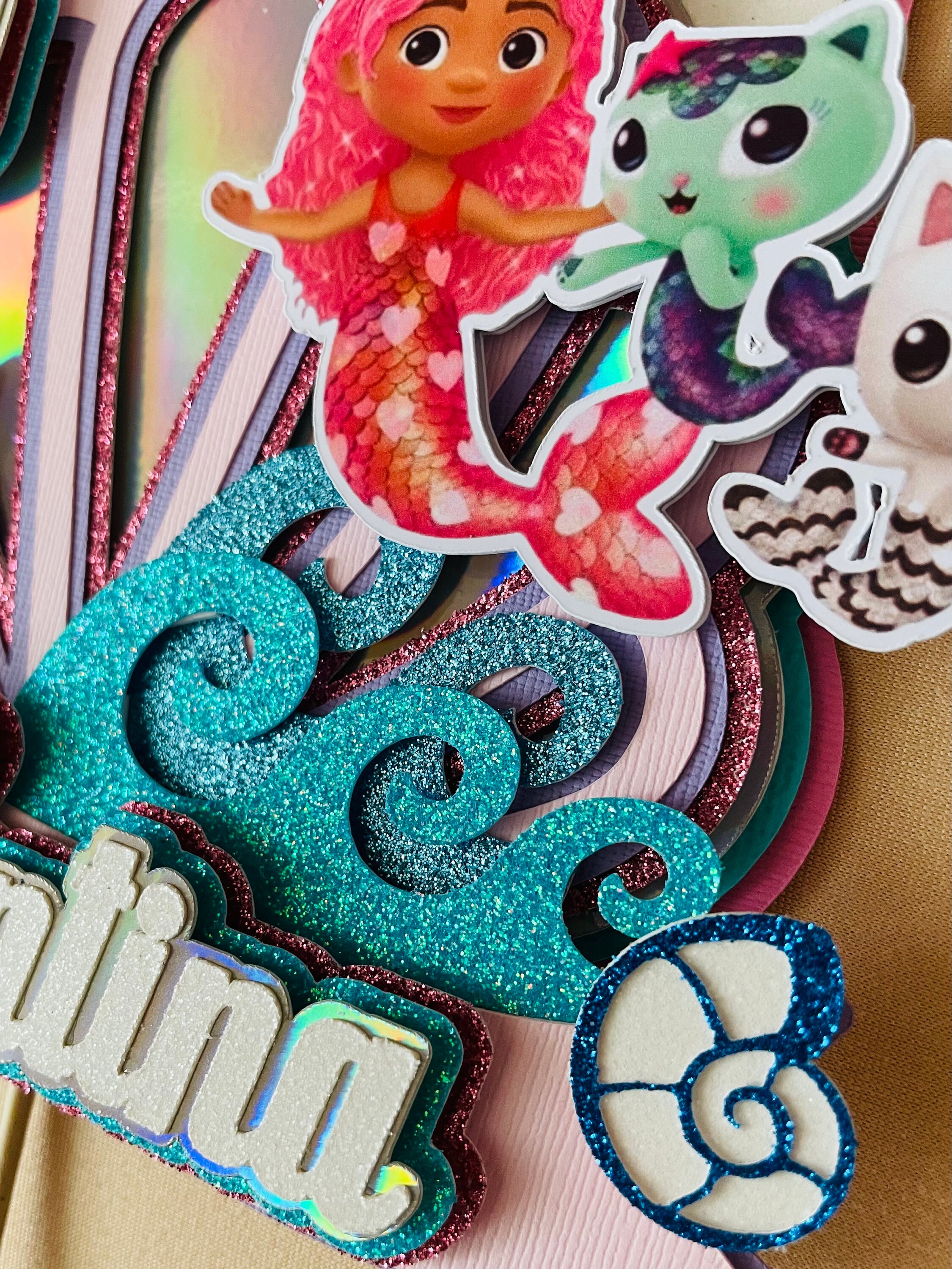 Gabbys Dollhouse Mermaid Cake Topper Etsy