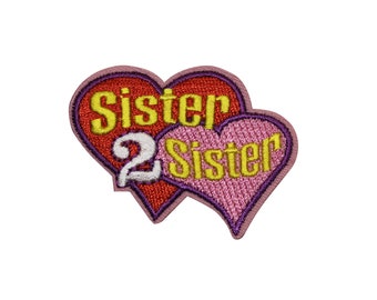 Best Big Sister Iron On Patch Family Sis Love Sorority Gift Present 3" Sew