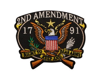2nd AMENDMENT PATCH US CONSTITUTION GUN RIGHTS embroidered Hook & Loop SECOND 2A 2nd AMENDMENT PATCH US CONSTITUTION GUN RIGHTS embroidered Hook & Loop SECOND 2A