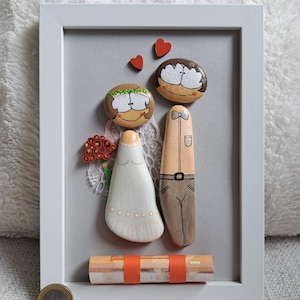 Stone picture wedding / cash gift