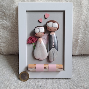 Stone picture wedding / cash gift