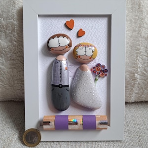 Stone picture wedding / cash gift
