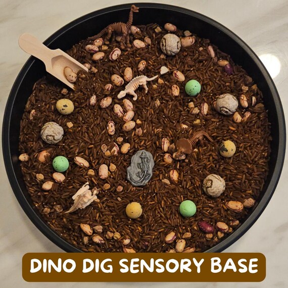 DINO DIG Sensory Base | Pour & Play | Toddler Sensory Play Kit