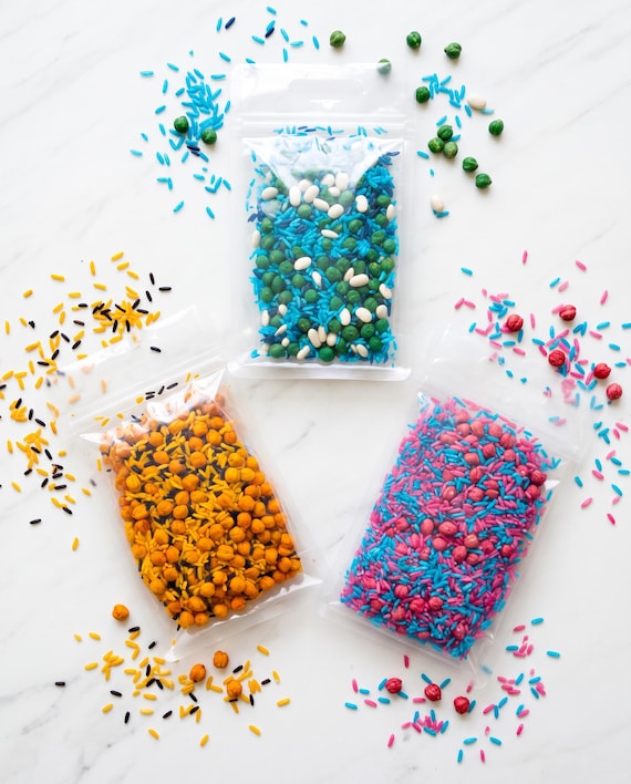 Coloured Sensory Rice | Montessori Play, Scoop & Sort (Food-Based Ingredients)