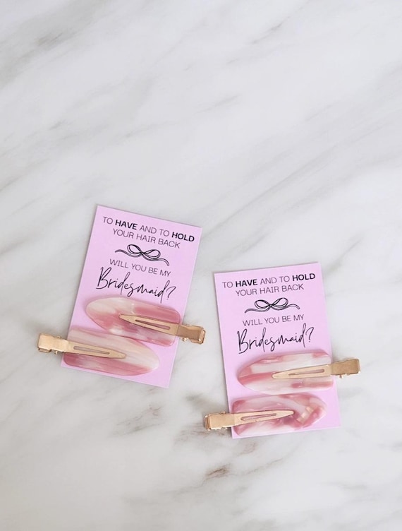 Bridesmaid Proposal Hair Clips | Proposal Box Gift, Hen Party Favours