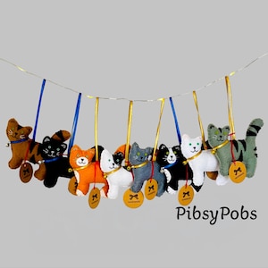 Filz Katze Handgemachte Dekorationen Auswahl von Farben