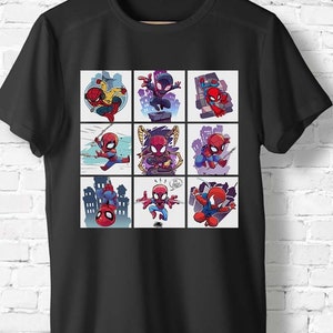 Funny Chibi Spider-Man Avenger Superhero Unisex T-Shirt Sweatshirt Hoodies Tank Top For Men Women Kids Toddler, Comic Fan Tshirt