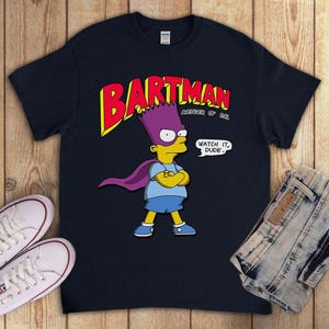 Bartman Bart Simpson The Simpsons Funny Gift Unisex T-Shirt V-Neck Sweatshirt Hoodie Tank Top For Men Women Kids T-shirt