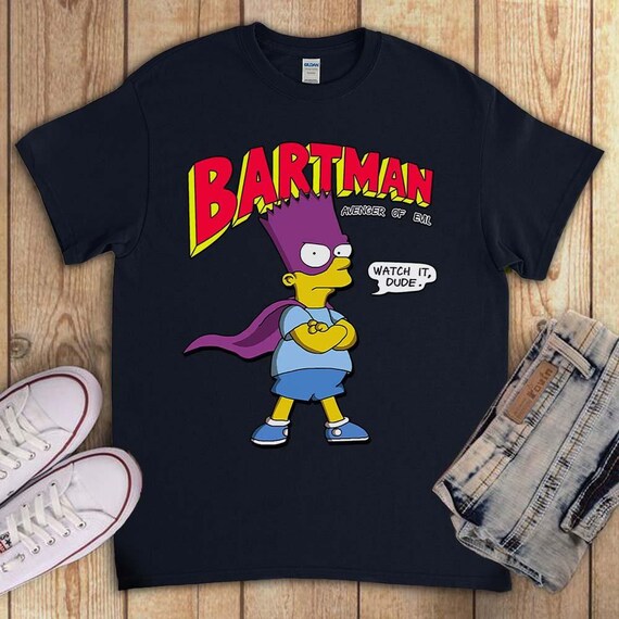 Bartman Bart Simpson The Simpsons Funny Gift Unisex T-Shirt V-Neck Sweatshirt Hoodie Tank Top For Men Women Kids T-shirt