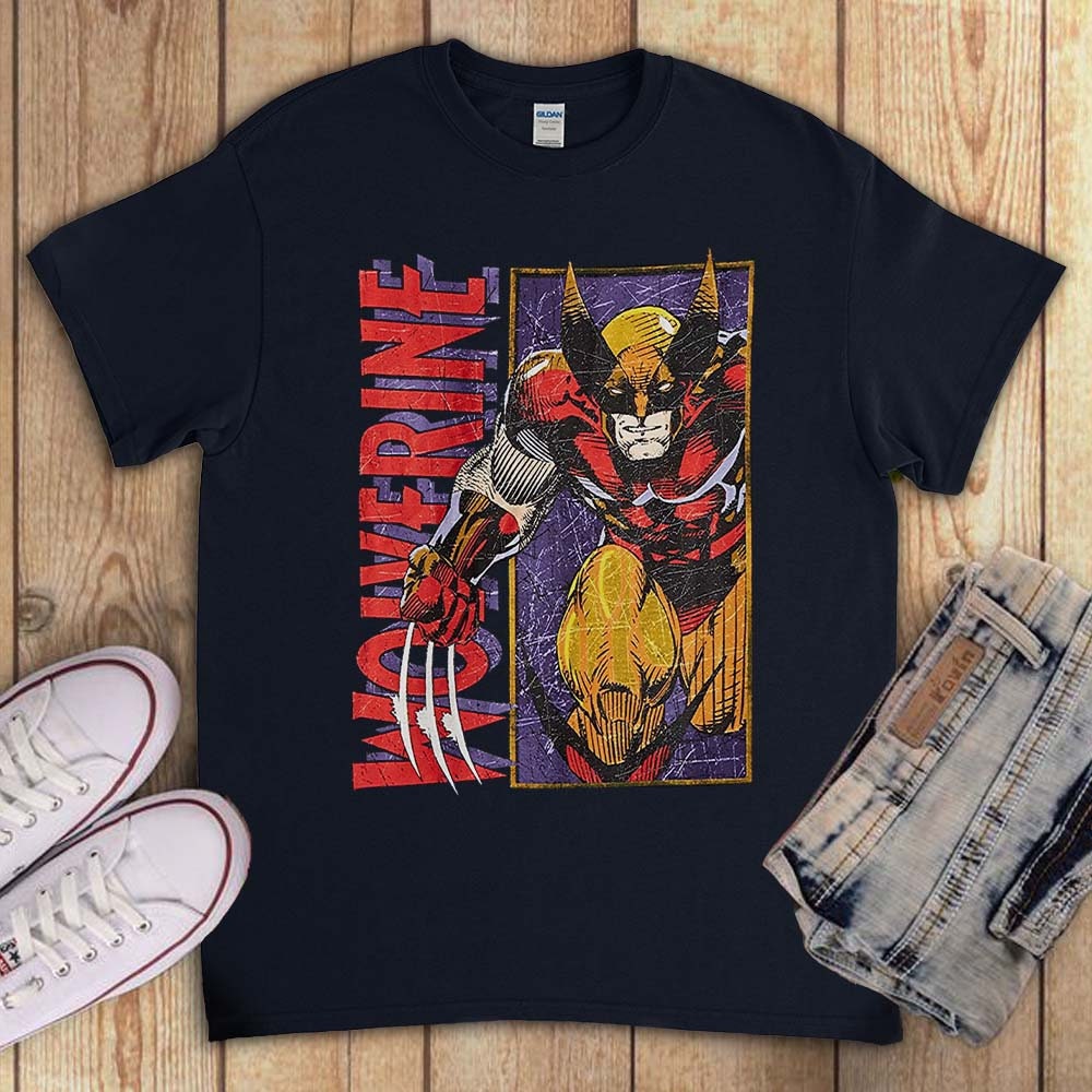 Wolverine X Men Retro Vintage Marvel Comic Unisex T Shirt V Neck Tshirt Sweatshirt Hoodies Tank Top For Men Women Kids Toddler Etsy