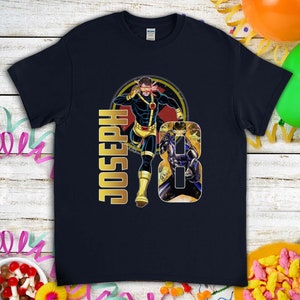 Cyclops X-Men Mutant Superhero Birthday Gift For Son Daughter, Funny Custom Name Family Birthday T-Shirt For Kids Boys Girls Toddler Infant