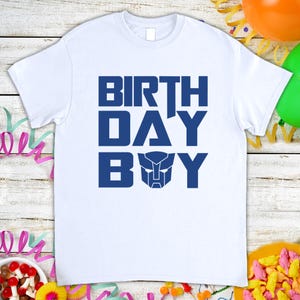 Transformers Robot Birthday Boy Gift For Son Daughter Funny Custom Name Unisex T-Shirt For Men Women Kids Boys Girls Toddler