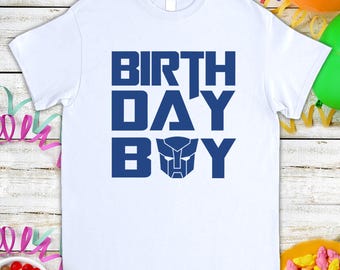 Transformers Robot Birthday Boy Gift For Son Daughter Funny Custom Name Unisex T-Shirt For Men Women Kids Boys Girls Toddler
