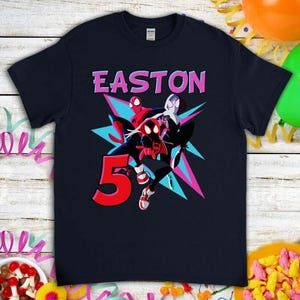 Spider-Man Into Spider-Verse Birthday Gift For Son Daughter Funny Custom Unisex T-Shirt For Men Women Kids Boys Girls Toddler Infant