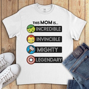 Avengers Superhero Comic Funny Mother&#39;s Day Gift For Mom Unisex T-Shirt V-Neck Sweatshirt Hoodie Tank Top For Men Women Kids T-shirt