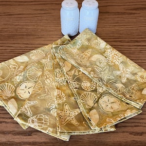 Seashell Cloth Napkins, Set of 6