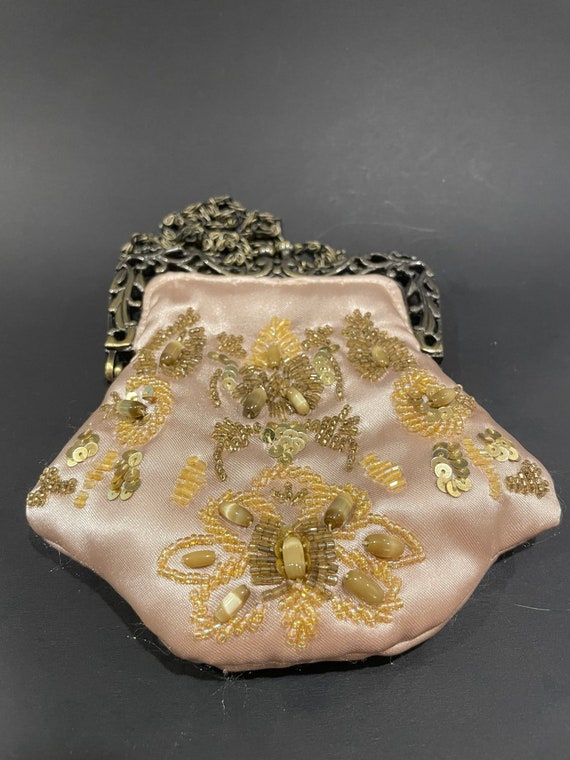 April Cornell Vintage Ivory Beaded Evening Bag - image 1