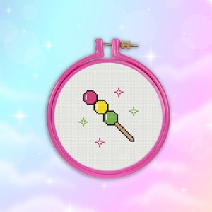 Kawaii Japanese Dango Sweet Candy Cute Cross Stitch Pattern