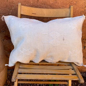 Moroccan Pillow: Boho Berber Style - Handwoven Cactus Silk