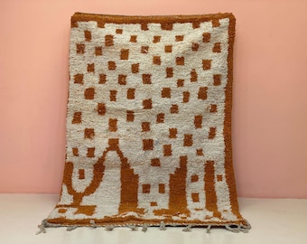 Beni Ourain Moroccan Rug, Berber brown rug, Earth tone rug, Terracotta rug, Beige Morrocan carpet, Rug living room 8x10, Custom made rugs
