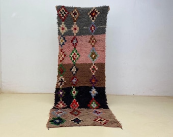 ブーシュルイットランナー：ヴィンテージモロッココットンラグ