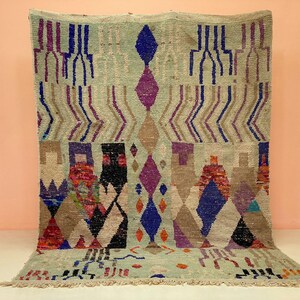 Artistic Modern Moroccan New Rug-Custom Amaizing Colorful Accents-Custom Rug-Boujaad Carpet-Amaizing cRug-Geometric Rug-Handmade Wool Rug
