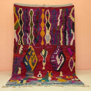 Artistic Modern Moroccan New Rug-Boujaad Carpet-Amaizing cRug-Geometric Rug-Handmade Wool Rug-Custom Rug